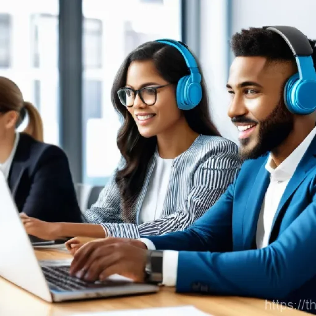 직업 변화에 대한 기업의 책임 - **Prompt**: "A diverse group of professional adults, ranging from young professionals to experienced...