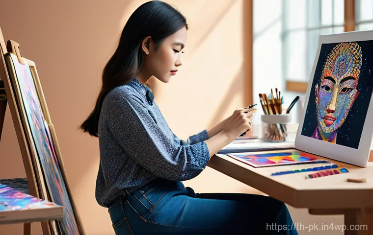 AI가 대체할 직업과 인간의 역할 - **Prompt 1: Human Creativity in the Age of AI**
    "A vibrant and inspiring scene featuring a Thai ...