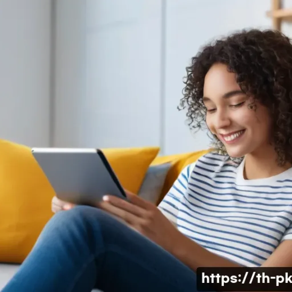 기술 변화에 따른 고객 서비스 직무 변화 - **Prompt:** "A bright, modern scene featuring a young adult (aged around 20-25) comfortably seated i...