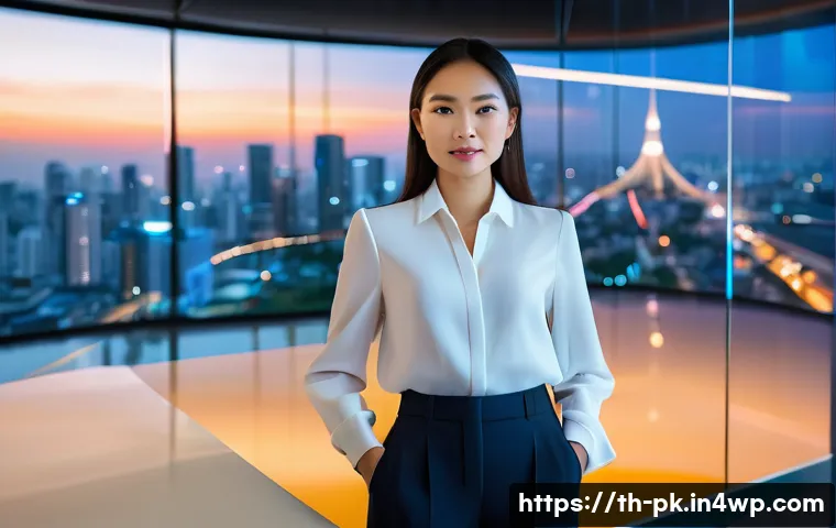 기술 변화와 관련된 직업의 진입 장벽 - **Prompt:** A confident young Thai woman, in her early 30s, dressed in a smart, contemporary busines...